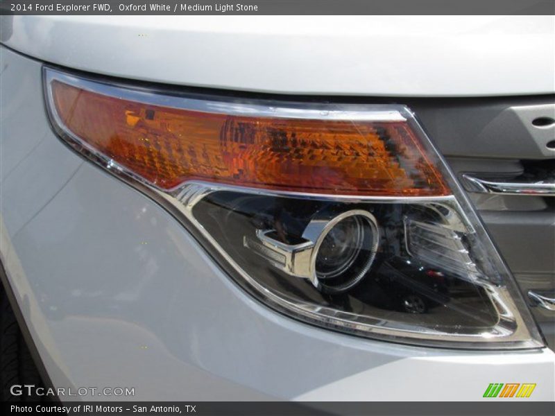 Oxford White / Medium Light Stone 2014 Ford Explorer FWD