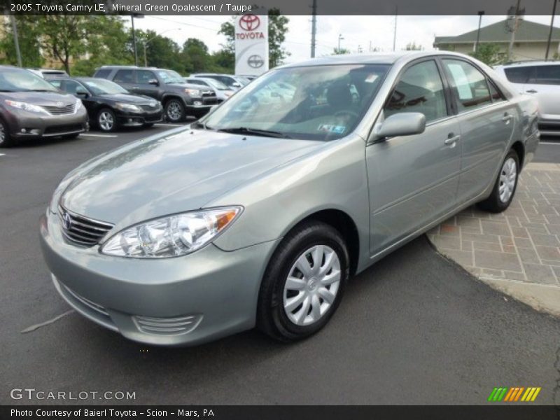 Mineral Green Opalescent / Taupe 2005 Toyota Camry LE