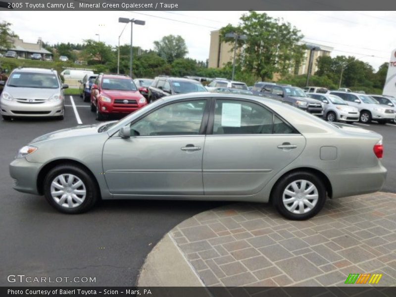 Mineral Green Opalescent / Taupe 2005 Toyota Camry LE