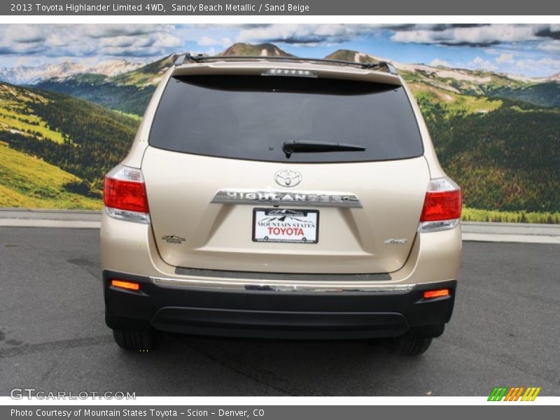 Sandy Beach Metallic / Sand Beige 2013 Toyota Highlander Limited 4WD