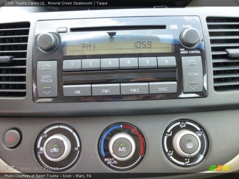 Mineral Green Opalescent / Taupe 2005 Toyota Camry LE