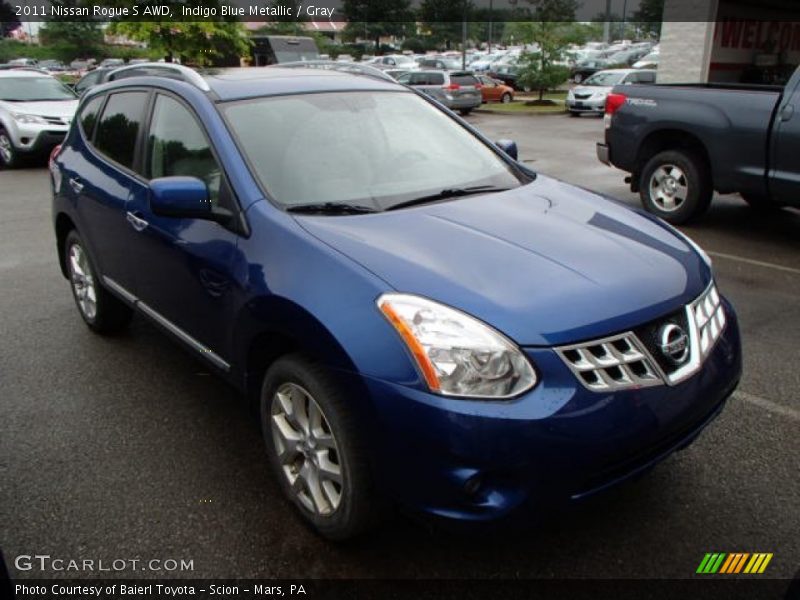 Indigo Blue Metallic / Gray 2011 Nissan Rogue S AWD