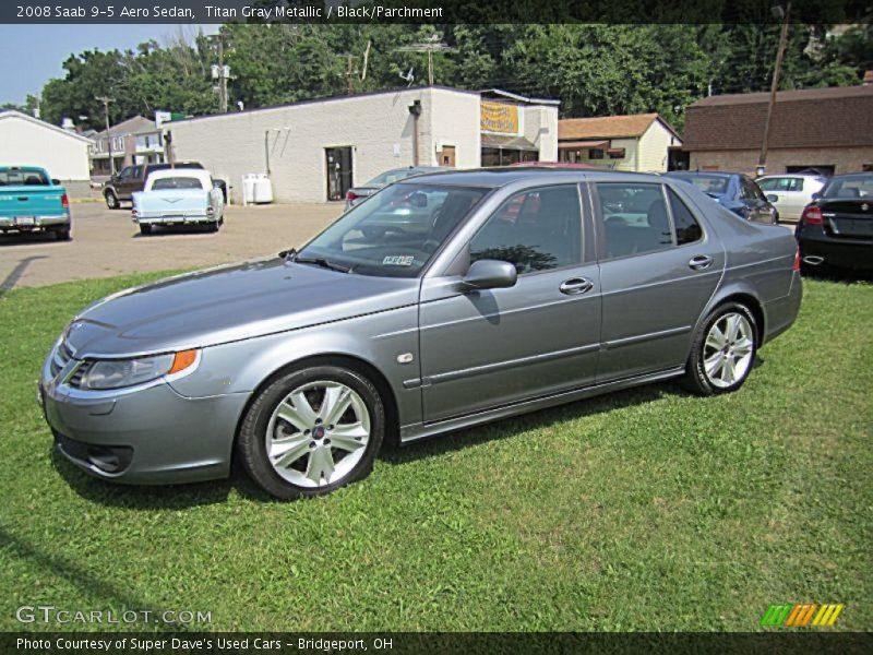 Titan Gray Metallic / Black/Parchment 2008 Saab 9-5 Aero Sedan