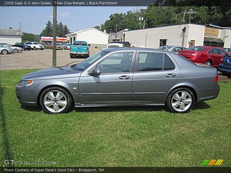 Titan Gray Metallic / Black/Parchment 2008 Saab 9-5 Aero Sedan