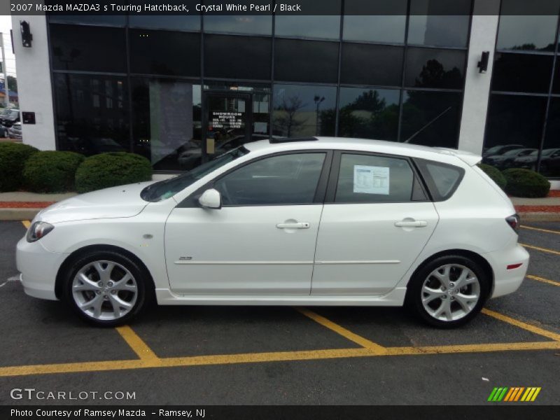 Crystal White Pearl / Black 2007 Mazda MAZDA3 s Touring Hatchback