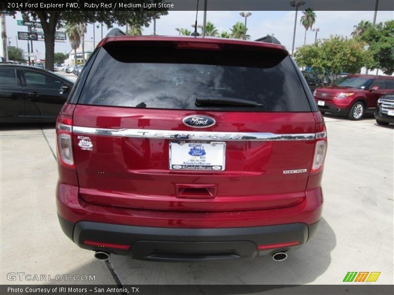 Ruby Red / Medium Light Stone 2014 Ford Explorer FWD