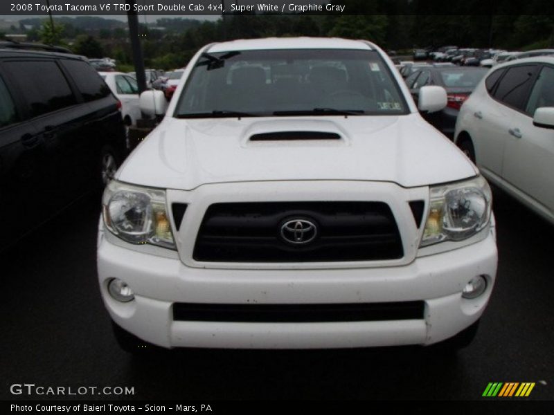 Super White / Graphite Gray 2008 Toyota Tacoma V6 TRD Sport Double Cab 4x4