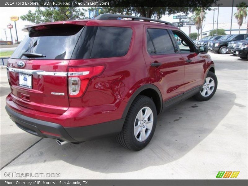 Ruby Red / Medium Light Stone 2014 Ford Explorer FWD