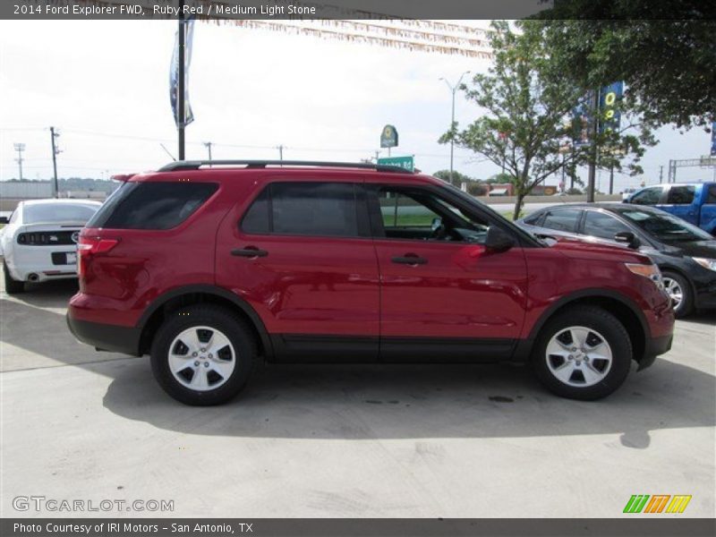 Ruby Red / Medium Light Stone 2014 Ford Explorer FWD