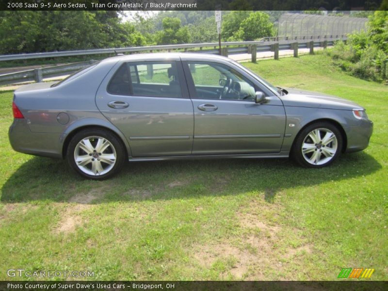 Titan Gray Metallic / Black/Parchment 2008 Saab 9-5 Aero Sedan