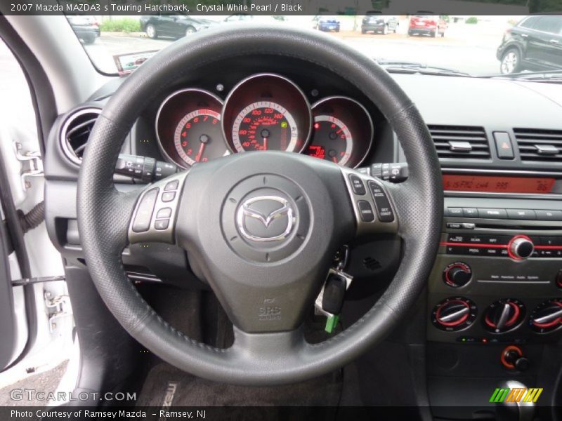 Crystal White Pearl / Black 2007 Mazda MAZDA3 s Touring Hatchback