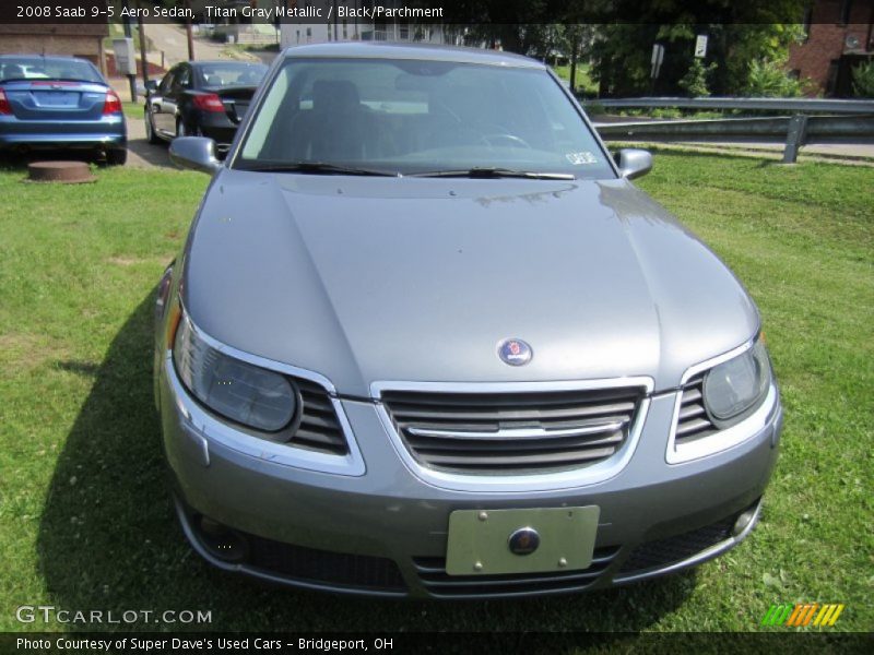 Titan Gray Metallic / Black/Parchment 2008 Saab 9-5 Aero Sedan