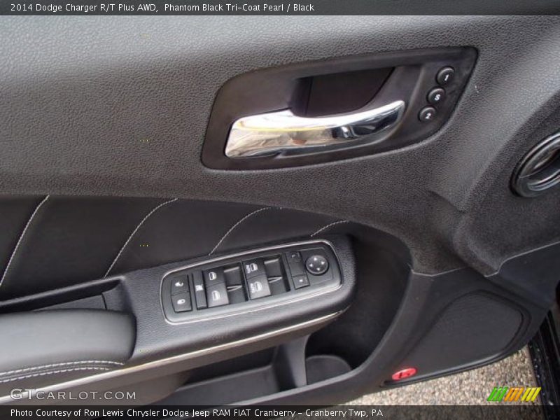 Phantom Black Tri-Coat Pearl / Black 2014 Dodge Charger R/T Plus AWD