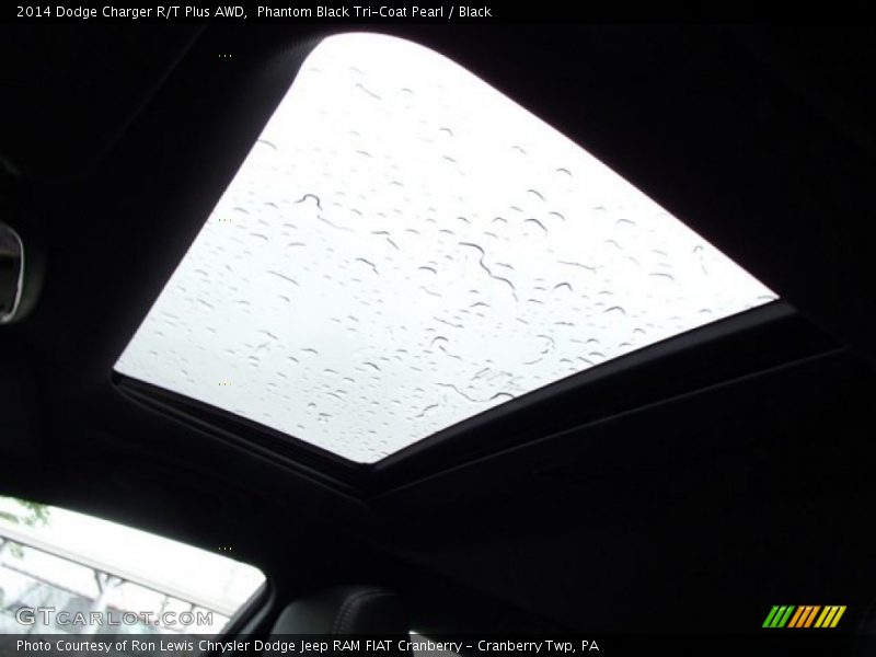 Phantom Black Tri-Coat Pearl / Black 2014 Dodge Charger R/T Plus AWD
