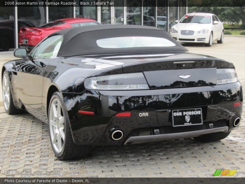 Black / Sahara Tan 2008 Aston Martin V8 Vantage Roadster