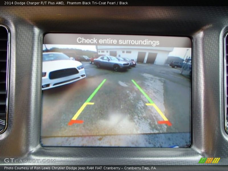 Phantom Black Tri-Coat Pearl / Black 2014 Dodge Charger R/T Plus AWD