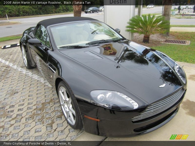 Black / Sahara Tan 2008 Aston Martin V8 Vantage Roadster