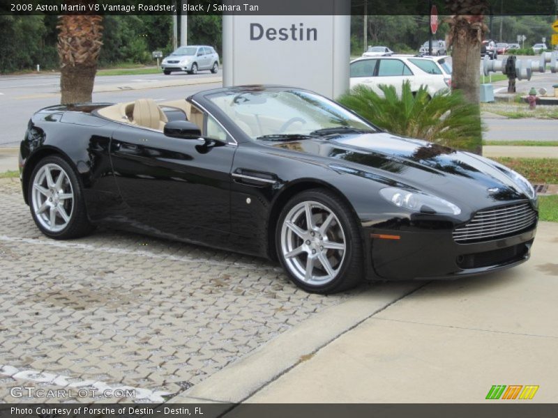 Black / Sahara Tan 2008 Aston Martin V8 Vantage Roadster