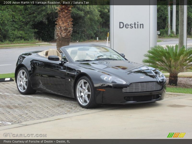 Black / Sahara Tan 2008 Aston Martin V8 Vantage Roadster