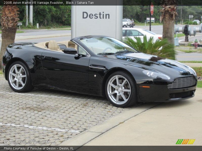 Black / Sahara Tan 2008 Aston Martin V8 Vantage Roadster