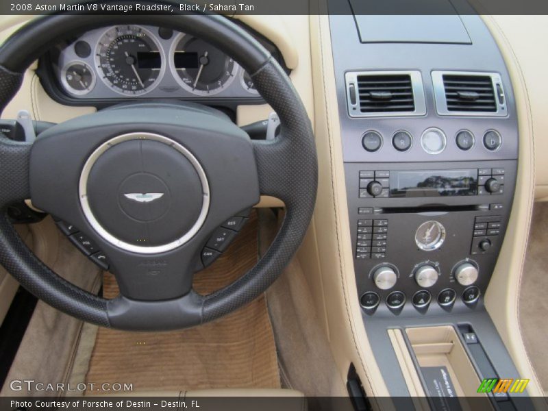 Black / Sahara Tan 2008 Aston Martin V8 Vantage Roadster