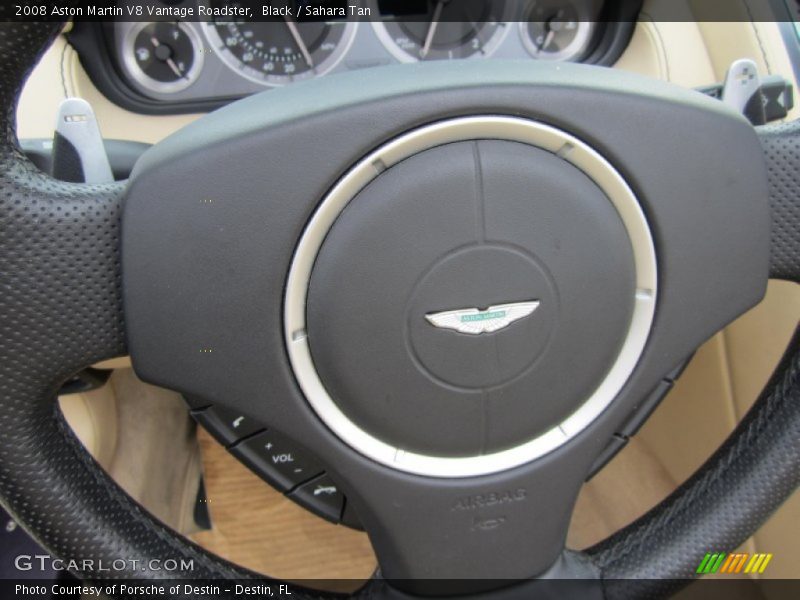 Black / Sahara Tan 2008 Aston Martin V8 Vantage Roadster