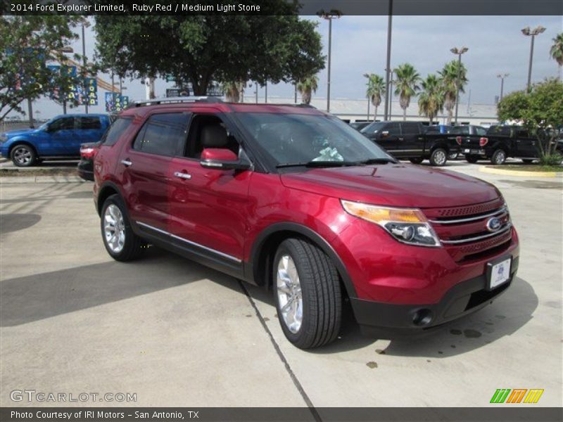 Ruby Red / Medium Light Stone 2014 Ford Explorer Limited