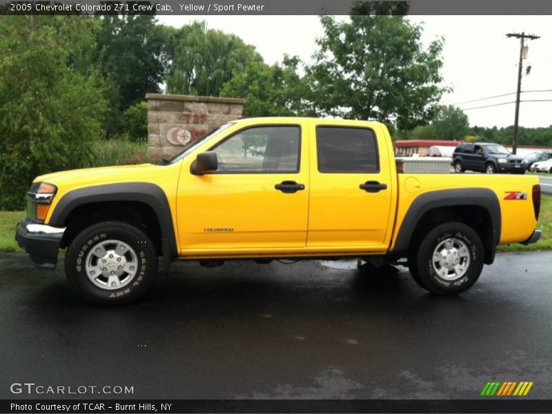 Yellow / Sport Pewter 2005 Chevrolet Colorado Z71 Crew Cab