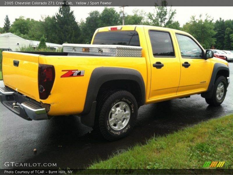 Yellow / Sport Pewter 2005 Chevrolet Colorado Z71 Crew Cab