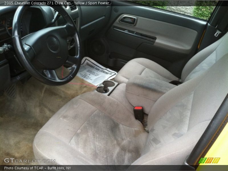 Yellow / Sport Pewter 2005 Chevrolet Colorado Z71 Crew Cab
