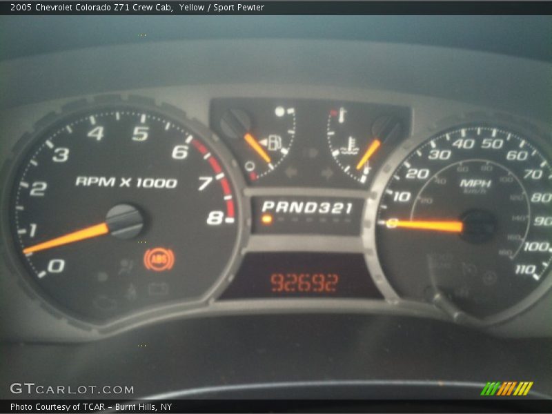 Yellow / Sport Pewter 2005 Chevrolet Colorado Z71 Crew Cab