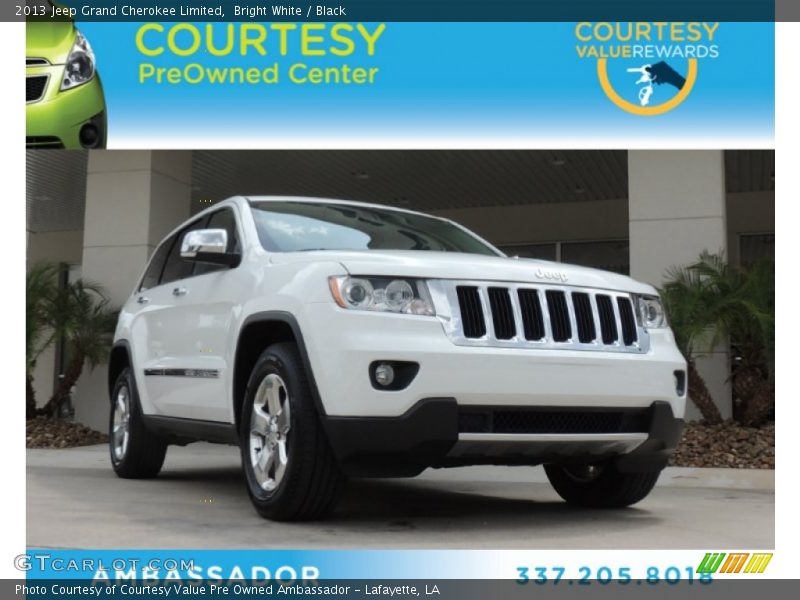 Bright White / Black 2013 Jeep Grand Cherokee Limited