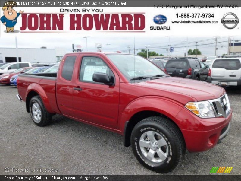 Lava Red / Graphite Steel 2013 Nissan Frontier SV V6 King Cab 4x4