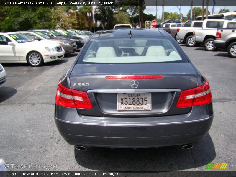 Steel Grey Metallic / Black 2010 Mercedes-Benz E 350 Coupe