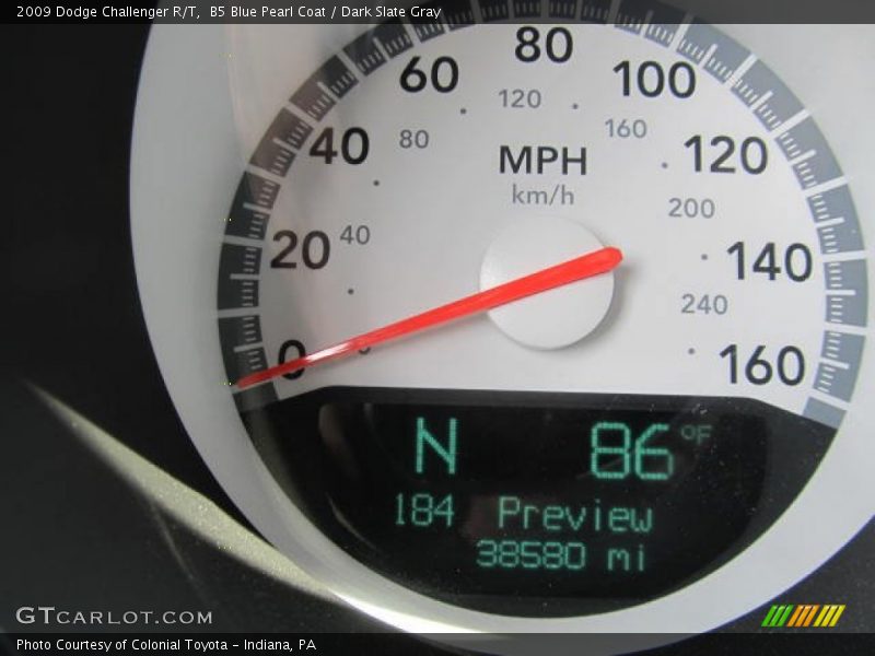 B5 Blue Pearl Coat / Dark Slate Gray 2009 Dodge Challenger R/T