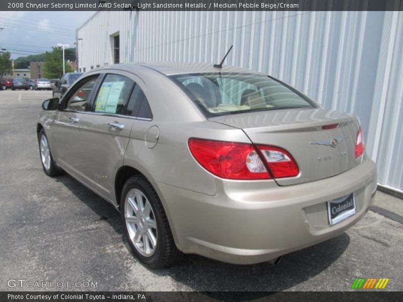 Light Sandstone Metallic / Medium Pebble Beige/Cream 2008 Chrysler Sebring Limited AWD Sedan
