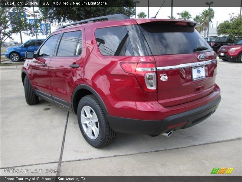 Ruby Red / Medium Light Stone 2014 Ford Explorer FWD