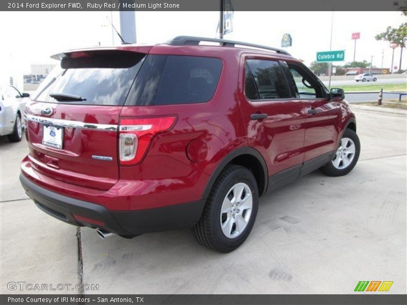 Ruby Red / Medium Light Stone 2014 Ford Explorer FWD