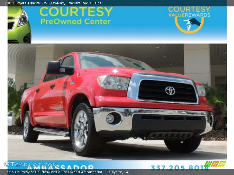 Radiant Red / Beige 2008 Toyota Tundra SR5 CrewMax