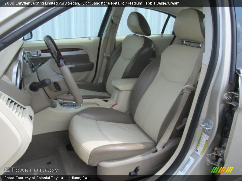 Front Seat of 2008 Sebring Limited AWD Sedan