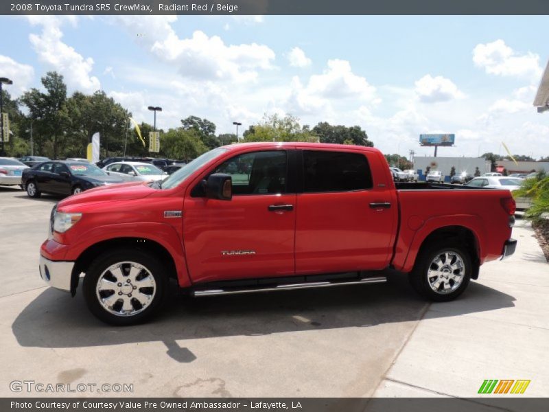 Radiant Red / Beige 2008 Toyota Tundra SR5 CrewMax