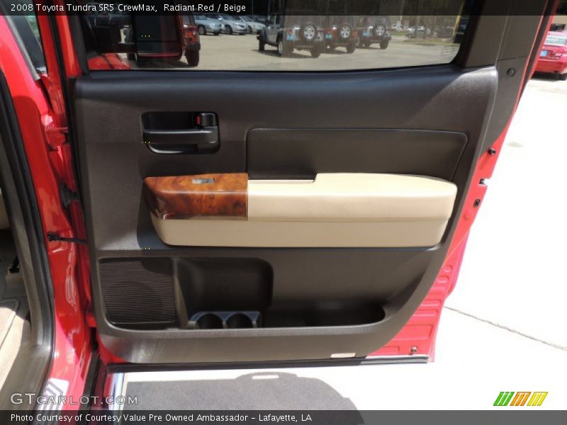 Radiant Red / Beige 2008 Toyota Tundra SR5 CrewMax