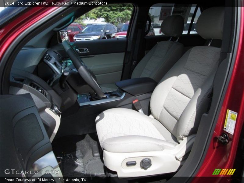 Ruby Red / Medium Light Stone 2014 Ford Explorer FWD