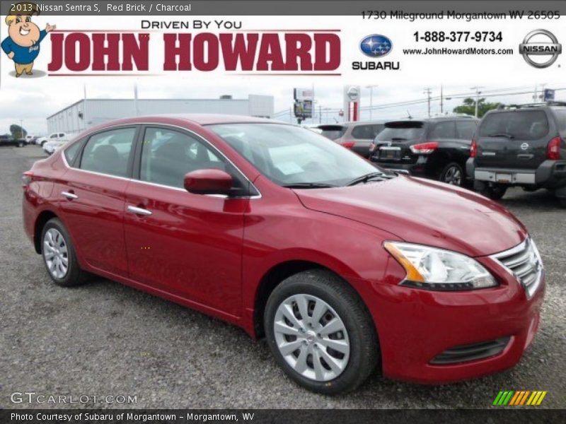 Red Brick / Charcoal 2013 Nissan Sentra S