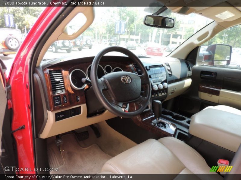 Radiant Red / Beige 2008 Toyota Tundra SR5 CrewMax