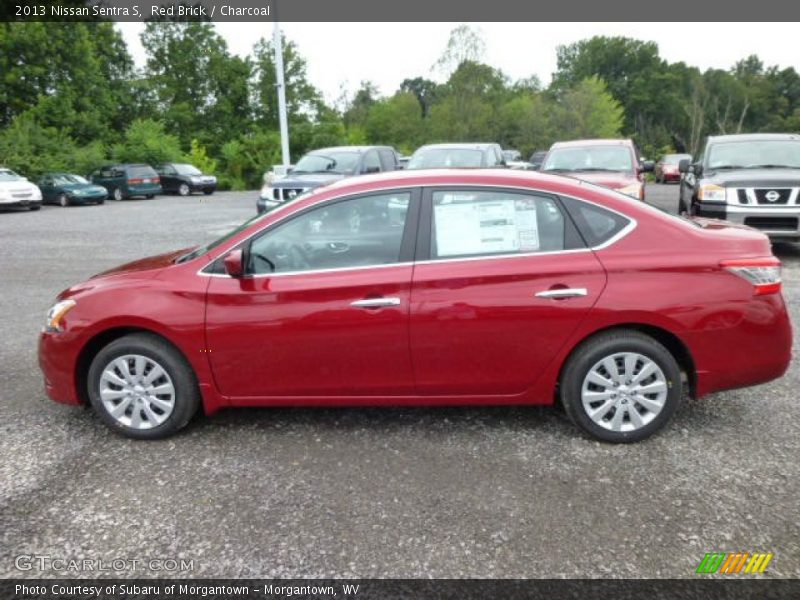 Red Brick / Charcoal 2013 Nissan Sentra S