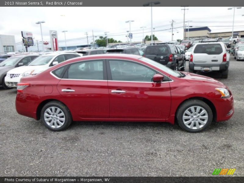 Red Brick / Charcoal 2013 Nissan Sentra S