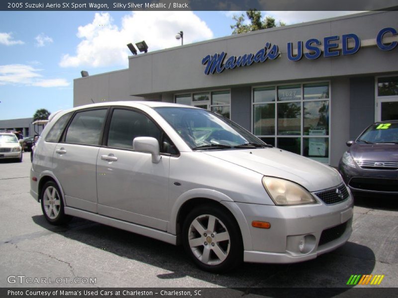 Silky Silver Metallic / Black 2005 Suzuki Aerio SX Sport Wagon