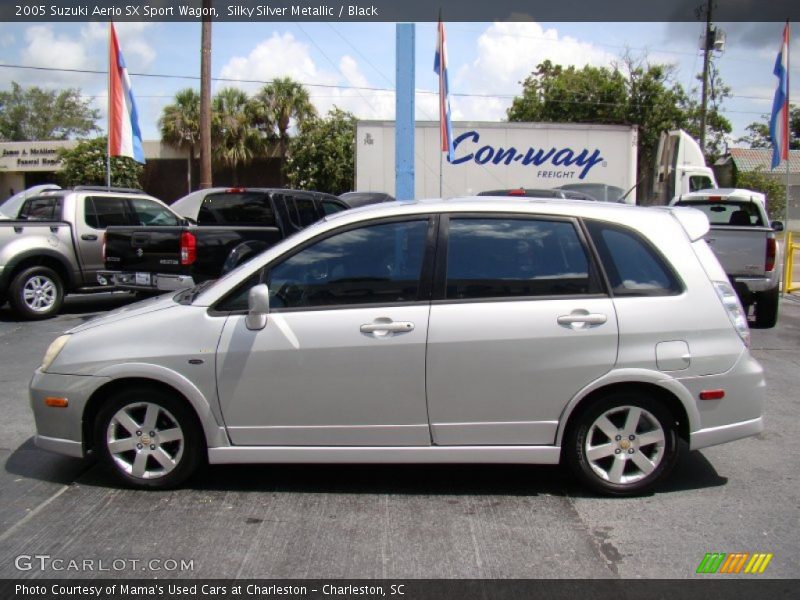 Silky Silver Metallic / Black 2005 Suzuki Aerio SX Sport Wagon