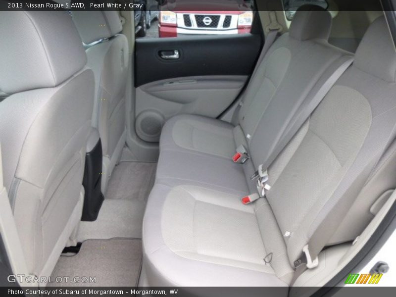 Pearl White / Gray 2013 Nissan Rogue S AWD